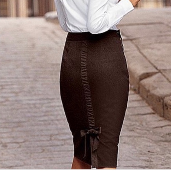 Moda International Dresses & Skirts - Black Bow Midi Skirt Victoria Secret 2